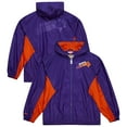 thumbnail image 1 of Men's Mitchell & Ness Purple Phoenix Suns Playmaker Full-Zip Hooded Windbreaker Jacket, 1 of 6