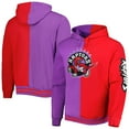 thumbnail image 1 of Men's Mitchell & Ness Purple/Red Toronto Raptors Hardwood Classics Split Pullover Hoodie, 1 of 3