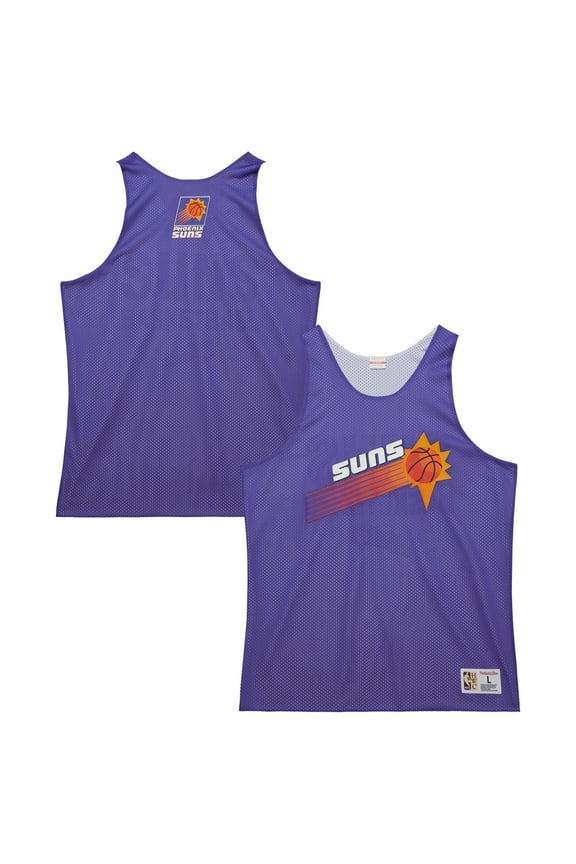 Men's Mitchell & Ness Purple/White Phoenix Suns Hardwood Classics Reversible Mesh Practice Jersey
