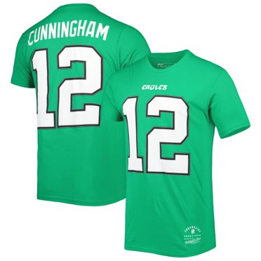 Men's Mitchell & Ness Randall Cunningham Kelly Green Philadelphia Eagles Retired Player Logo Name & Number T-Shirt