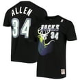 thumbnail image 1 of Men's Mitchell & Ness Ray Allen Black Milwaukee Bucks Hardwood Classics Stitch Name & Number T-Shirt, 1 of 3