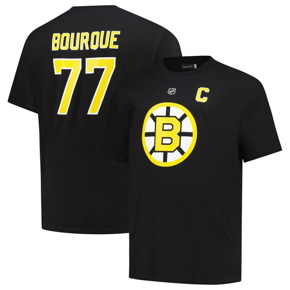 Men's Mitchell & Ness Ray Bourque Black Boston Bruins Big & Tall Name & Number T-Shirt