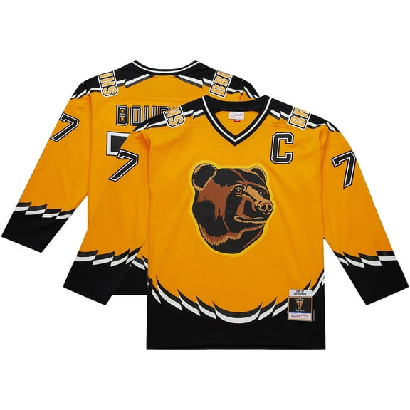 Men's Mitchell & Ness Ray Bourque Gold Boston Bruins Big & Tall 1996-97 Blue Line 2.0 Jersey
