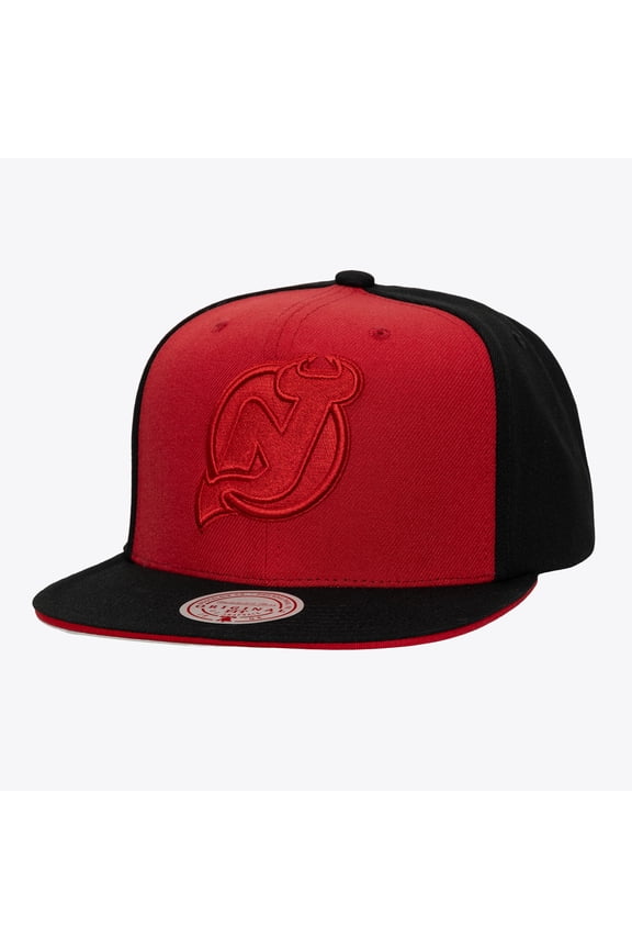 Men's Mitchell & Ness Red/Black New Jersey Devils Color Pop Snapback Hat