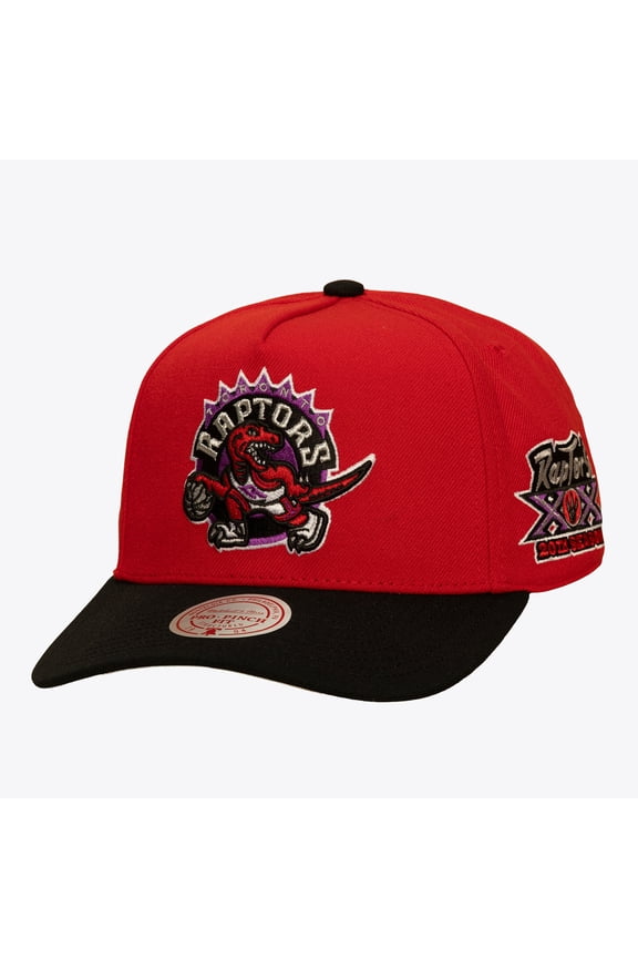 Men's Mitchell & Ness Red/Black Toronto Raptors In the City Pro Pinch Snapback Hat