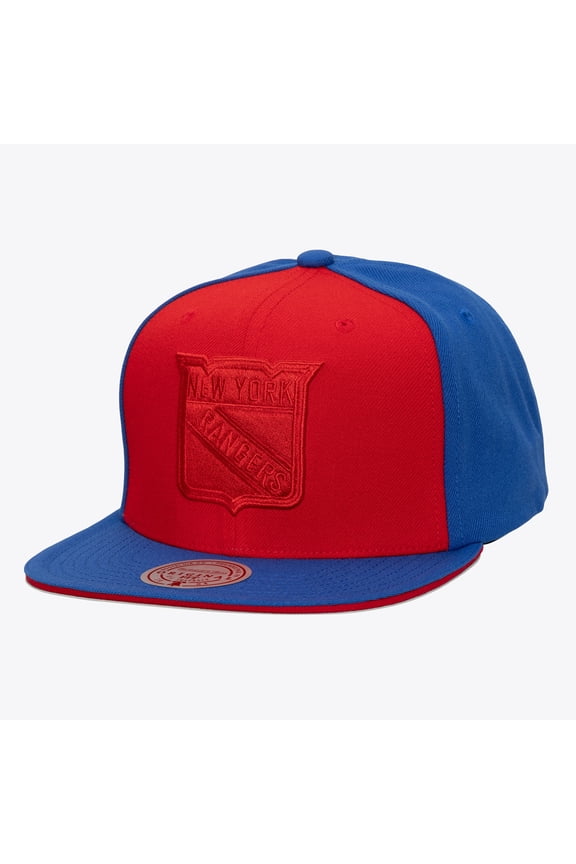 Men's Mitchell & Ness Red/Blue New York Rangers Color Pop Snapback Hat
