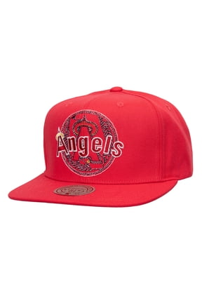 Men's Mitchell & Ness Red California Angels Double Up Snapback Hat
