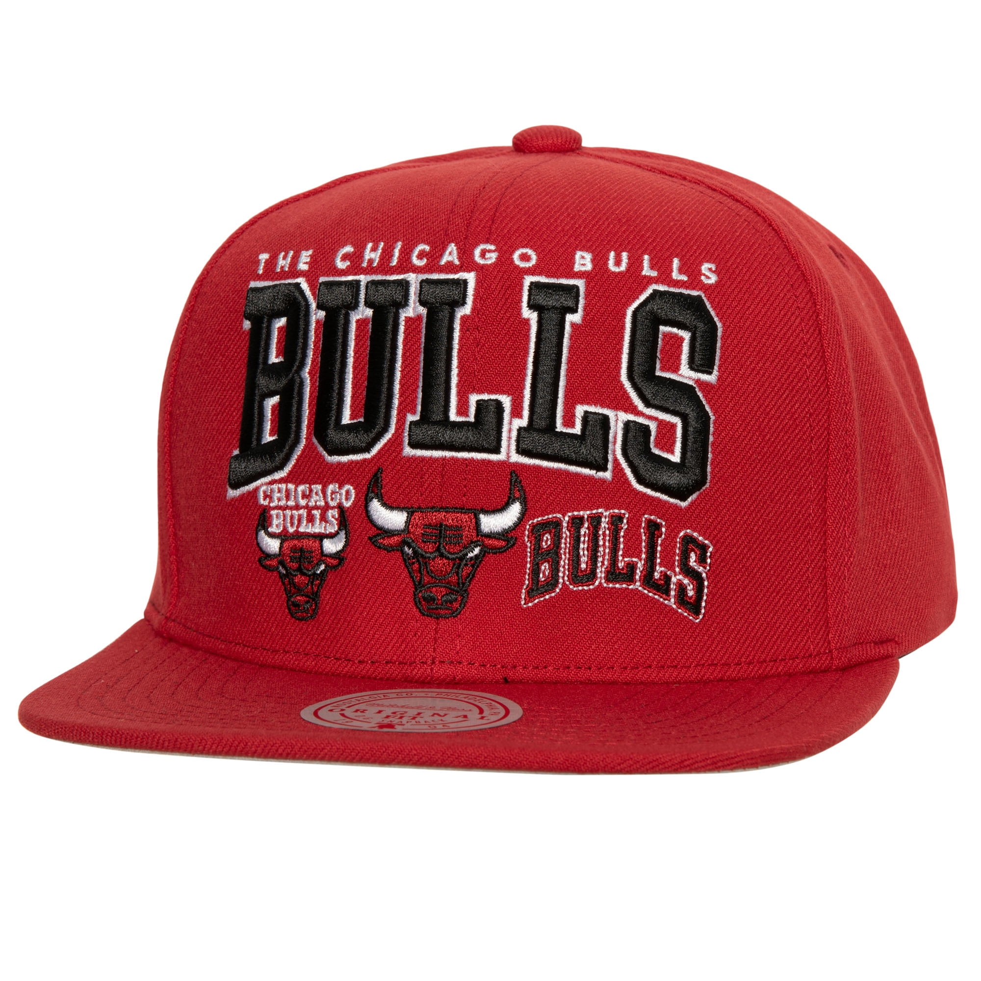 Men's Mitchell & Ness Red Chicago Bulls Champ Stack Snapback Hat ...