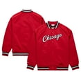 thumbnail image 1 of Men's Mitchell & Ness Red Chicago Bulls Hardwood Classics  Throwback Wordmark Raglan Full-Snap Jacket, 1 of 5