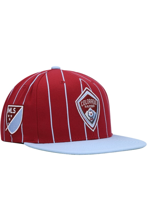 Men's Mitchell & Ness Red Colorado Rapids Team Pin Snapback Hat