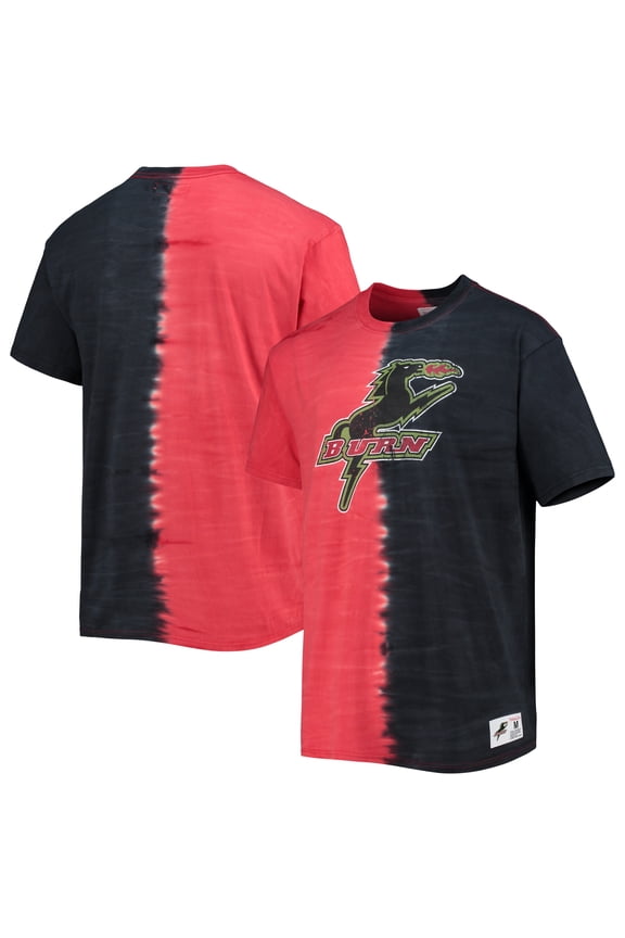 Men's Mitchell & Ness Red Dallas Burn Vertical Tie-Dye Top