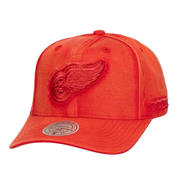 Men's Mitchell & Ness Red Detroit Red Wings Downtown Snow Wash Pro-Crown Adjustable Hat