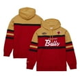 thumbnail image 1 of Men's Mitchell & Ness Red/Gold Chicago Bulls Head Coach Pullover Hoodie, 1 of 6