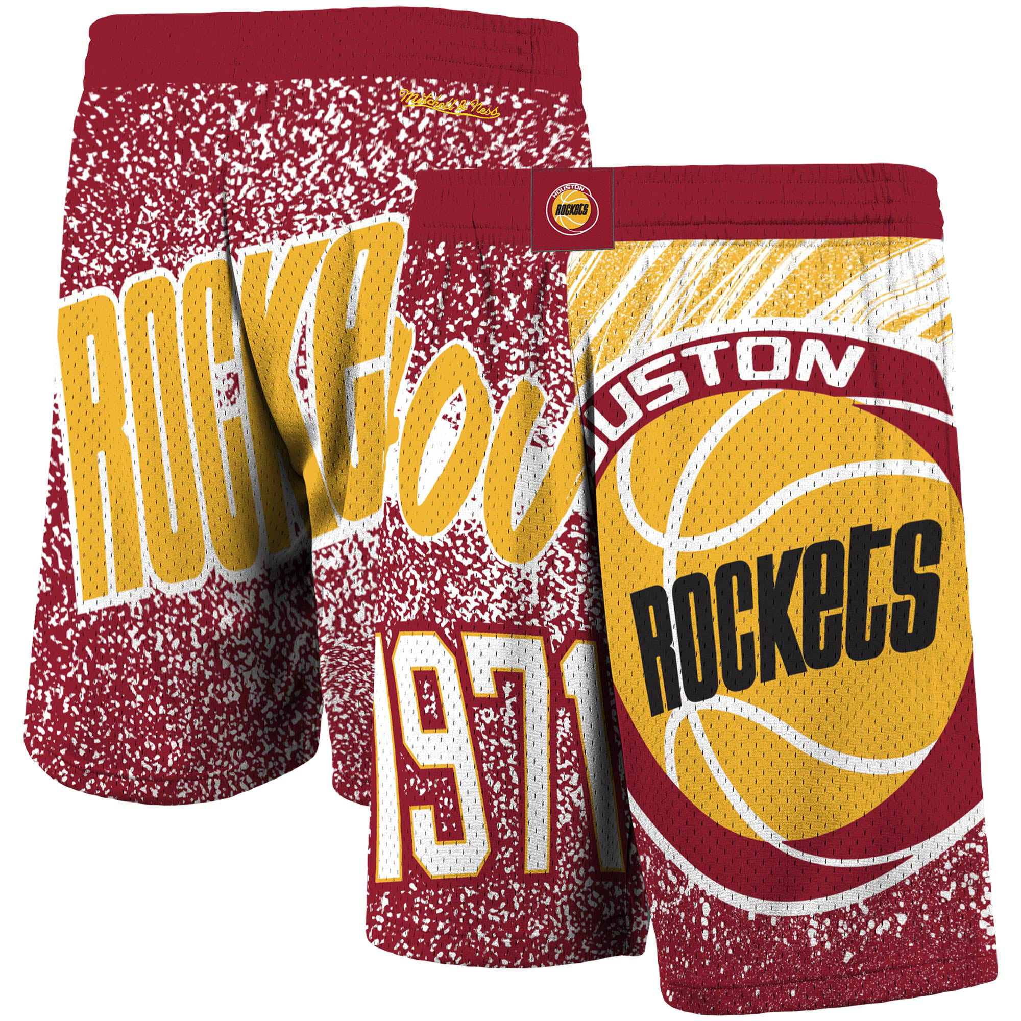 houston rockets shorts mitchell and ness