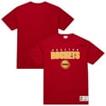 thumbnail image 1 of Men's Mitchell & Ness  Red Houston Rockets Hardwood Classics Throw It Back Premium T-Shirt, 1 of 5