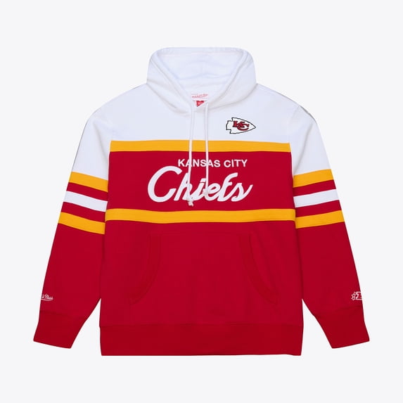 Men's Red Mitchell & Ness Kansas City Chiefs Head Coach Hoodie