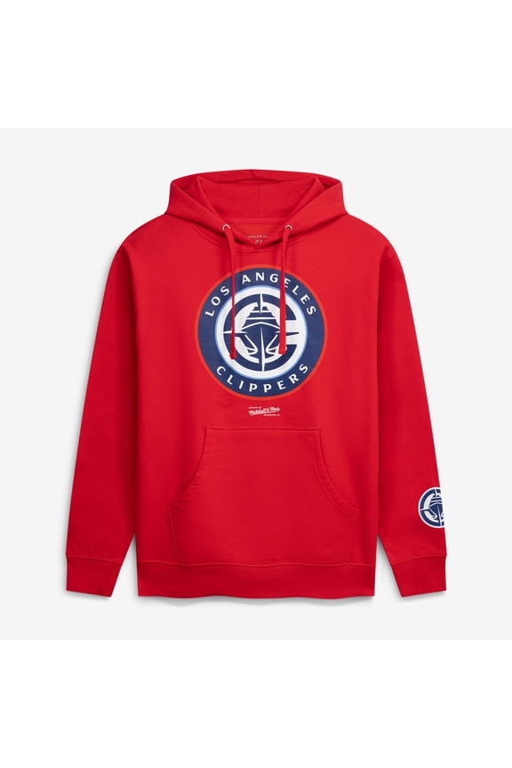 Men's Mitchell & Ness Red LA Clippers Fleece Hoodie