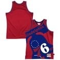 thumbnail image 1 of Men's Mitchell & Ness  Red Philadelphia 76ers Hardwood Classics Blown Out Fashion Jersey, 1 of 3