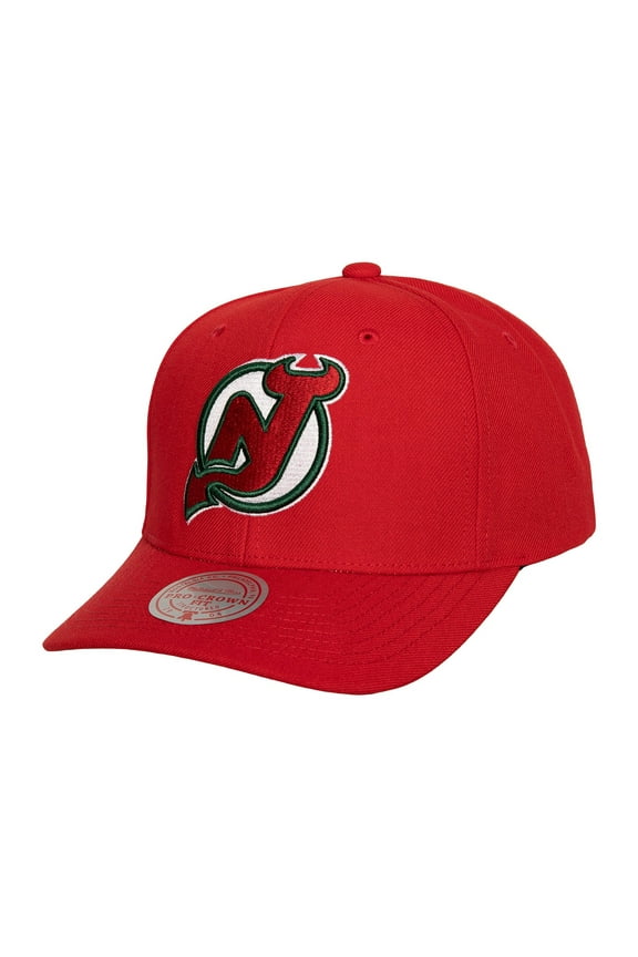 Men's Mitchell & Ness Red New Jersey Devils Team Ground Pro Adjustable Hat