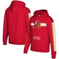 thumbnail image 1 of Men's Mitchell & Ness Red Tampa Bay Buccaneers Three Stripe Pullover Hoodie, 1 of 3