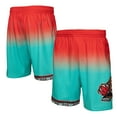 thumbnail image 1 of Men's Mitchell & Ness Red/Teal Vancouver Grizzlies 1996/97 Hardwood Classics Fadeaway Reload 3.0 Swingman Shorts, 1 of 4