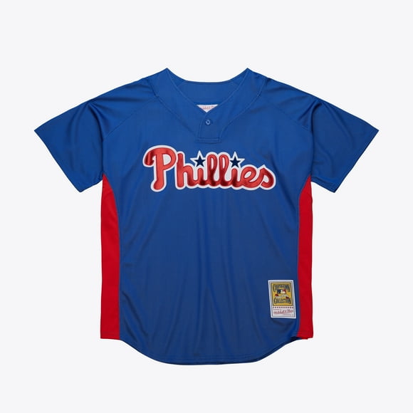 Men's Mitchell & Ness Roy Halladay Royal Philadelphia Phillies 2010 Authentic Batting Practice Pullover Jersey