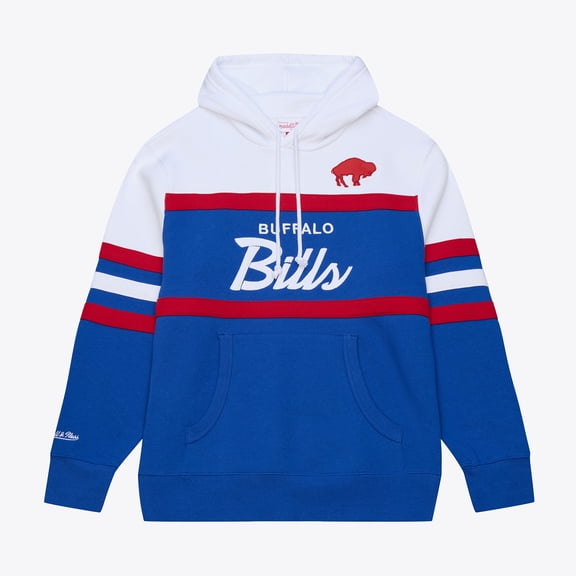 Men's Royal Mitchell & Ness Buffalo Bills Head Coach Hoodie