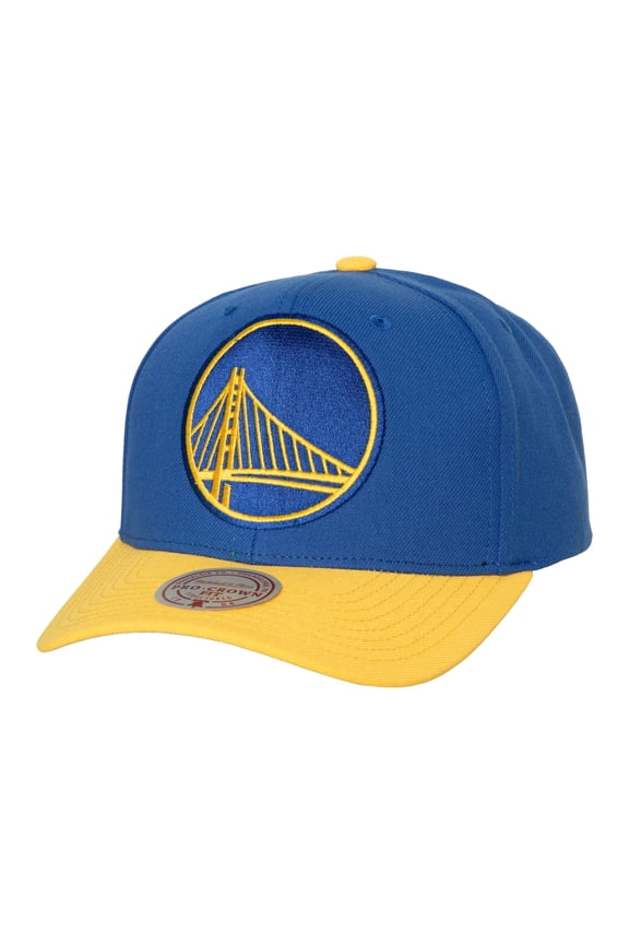 Men's Mitchell & Ness Royal/Gold Golden State Warriors Soul XL Logo Pro Crown Snapback Hat