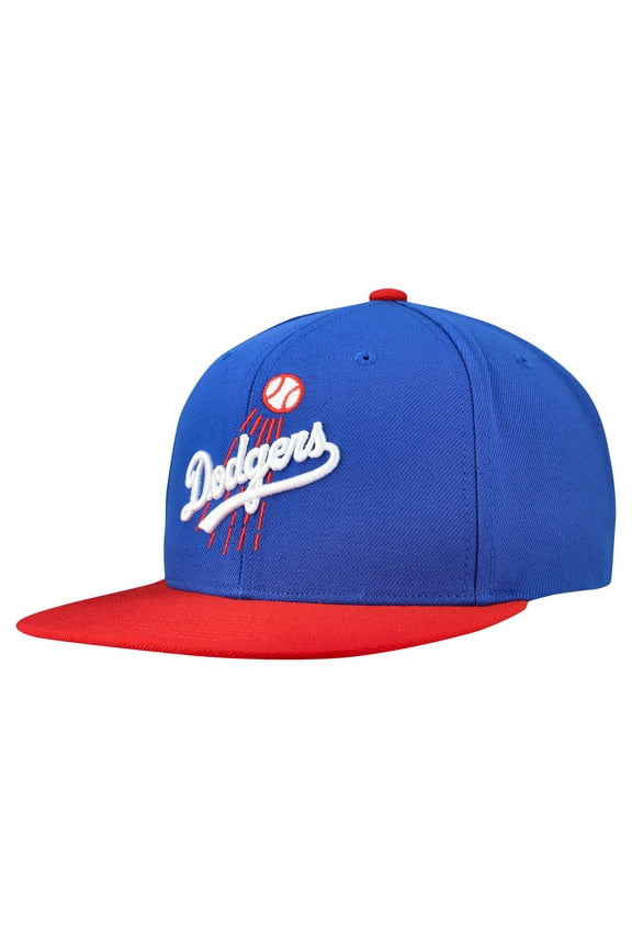 Men's Mitchell & Ness Royal Los Angeles Dodgers Cooperstown Collection Basic Flip Snapback Hat