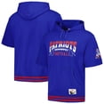 thumbnail image 1 of Men's Mitchell & Ness Royal New England Patriots Pre-Game Short Sleeve Pullover Hoodie, 1 of 3