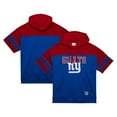 thumbnail image 1 of Men's Mitchell & Ness Royal New York Giants  Off Field Vintage Logo Short Sleeve Pullover Hoodie, 1 of 4