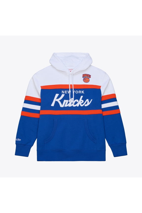 Men's Mitchell & Ness Royal New York Knicks Head Coach Hoodie