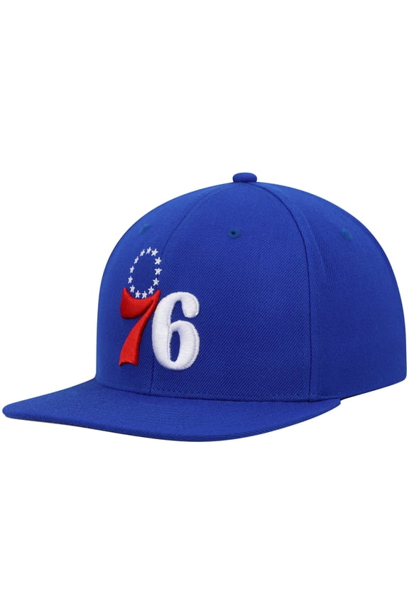 Men's Mitchell & Ness Royal Philadelphia 76ers Ground 2.0 Snapback Hat