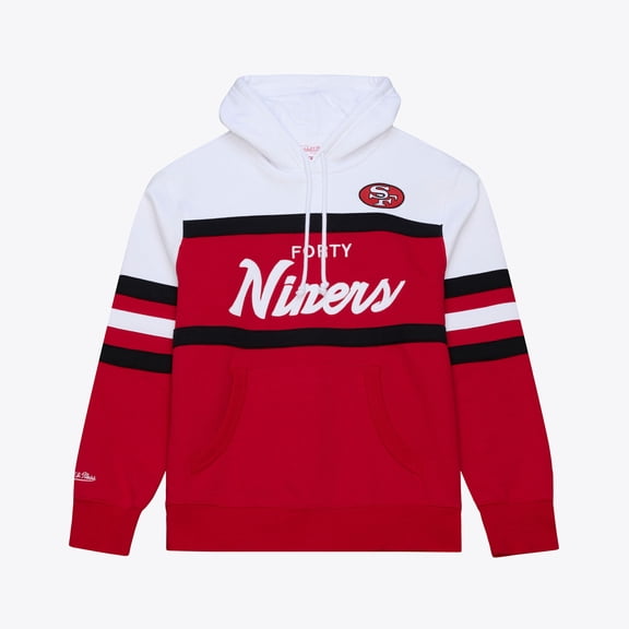 Men's Mitchell & Ness  Scarlet San Francisco 49ers Head Coach Hoodie