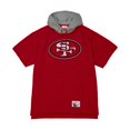 thumbnail image 1 of Men's Mitchell & Ness Scarlet San Francisco 49ers Postgame Short Sleeve Hoodie, 1 of 1