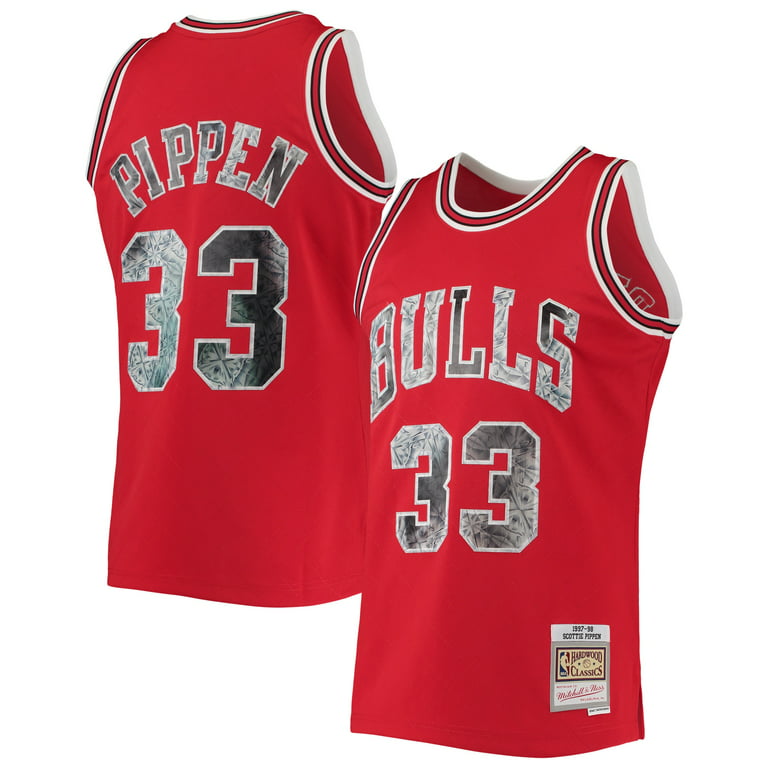 Men's Mitchell & Ness Scottie Pippen Red Chicago Bulls 1996-97 Hardwood  Classics NBA 75th Anniversary Diamond Swingman Jersey