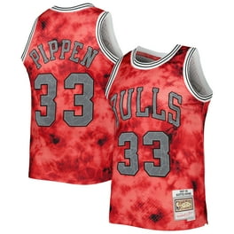 Men s Mitchell Ness Scottie Pippen Red Black Chicago Bulls Hardwood Classics 1997 98 Split Swingman Jersey Walmart