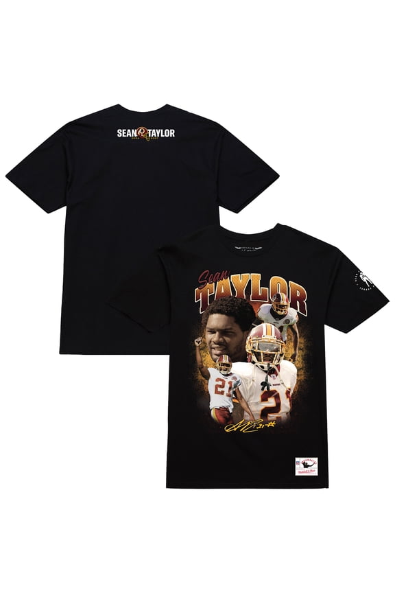 Men's Mitchell & Ness Sean Taylor Black Washington Commanders Graphic T-Shirt