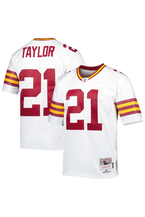 Men's Mitchell & Ness Sean Taylor White Washington Football Team Legacy Replica Jersey