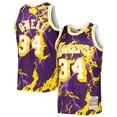 thumbnail image 1 of Men's Mitchell & Ness Shaquille O'Neal Purple Los Angeles Lakers 1996/97 Hardwood Classics Marble Swingman Jersey, 1 of 3