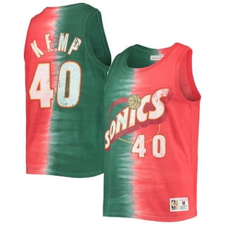 Men's Mitchell & Ness Shawn Kemp Green Seattle SuperSonics Mesh T-Shirt