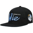 thumbnail image 1 of Men's Mitchell & Ness Sky Blue Kansas City Wiz Historic Logo Since '96 Foundation Script Snapback Hat, 1 of 5