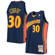 Mens Mitchell & Ness Stephen Curry Navy Golden State Warriors Hardwood Classics Swingman Jersey