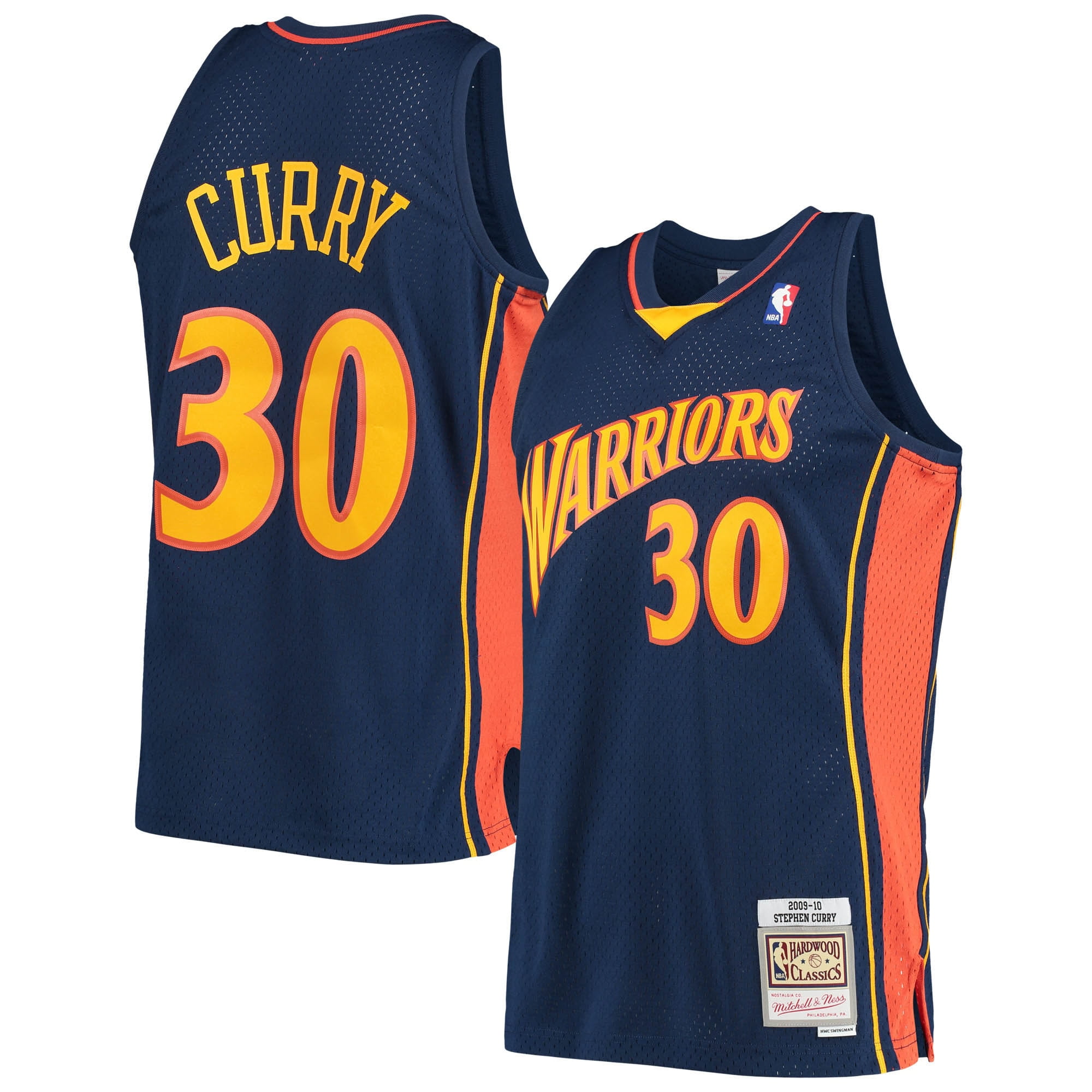 Mens Mitchell & Ness Stephen Curry Navy Golden State Warriors