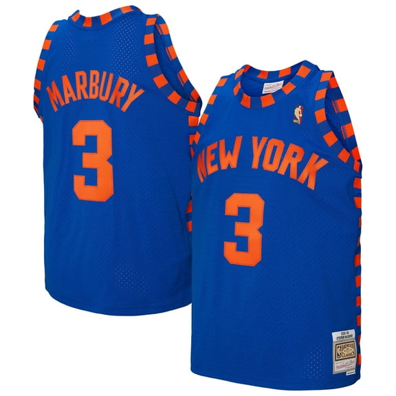 Men's Mitchell & Ness Stephon Marbury Blue New York Knicks 2005/06 Hardwood Classics Swingman Jersey