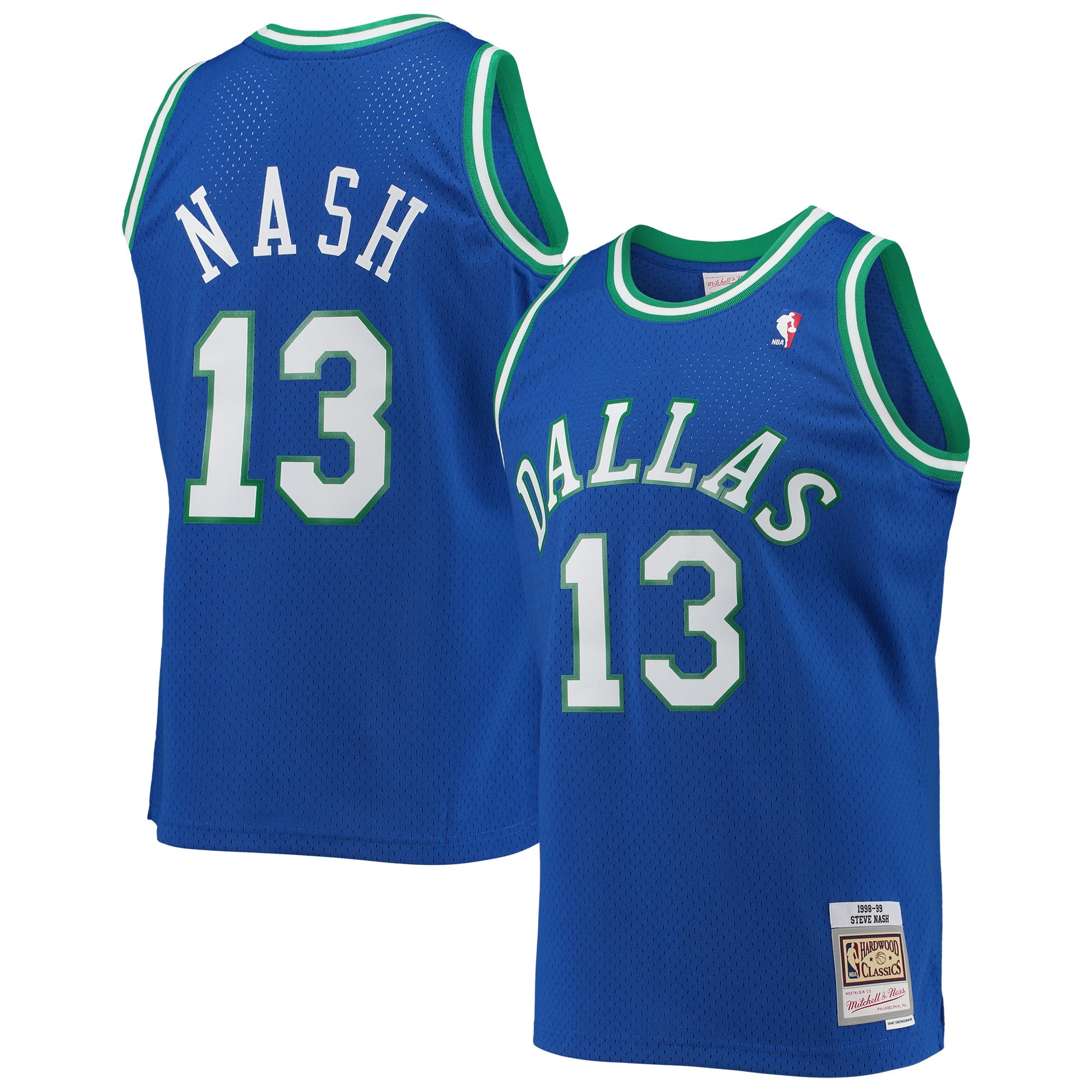 Men's Mitchell & Ness Steve Nash Blue Dallas Mavericks Hardwood Classics  Authentic Jersey
