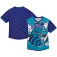 thumbnail image 1 of Men's Mitchell & Ness  Teal Charlotte Hornets Jumbotron 3.0 Mesh V-Neck T-Shirt, 1 of 3