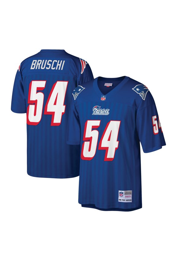 Men's Mitchell & Ness Tedy Bruschi Royal New England Patriots Legacy Replica Jersey