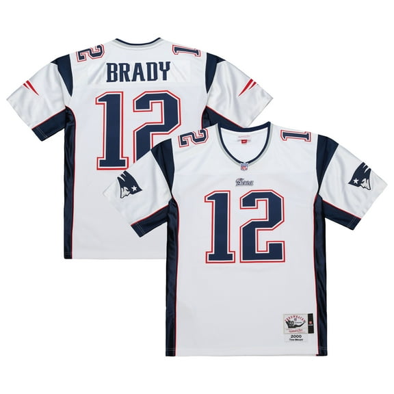 Men's Mitchell & Ness Tom Brady White New England Patriots 2000 Authentic Jersey