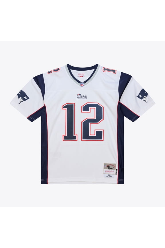 Men's Mitchell & Ness Tom Brady White New England Patriots 2000 Legacy Replica Jersey